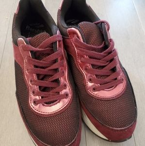 Burgundy sneakers